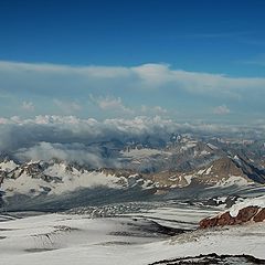 photo "View from Elbrus peak on Main Caucasus ridge 3"