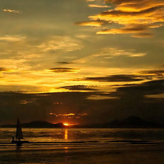 фото "Navigating at the sunset"