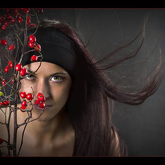 photo "Portrait with a hawthorn"