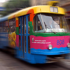 фото "A SPEEDING TRAM IN LVOV"