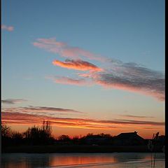 photo "Sunset on the frozen pond"