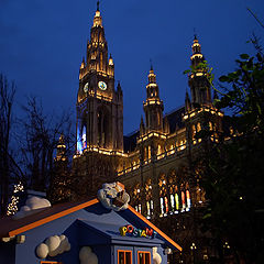 photo "Vienna Town hall before Christmas"