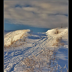 photo "Winter path to cloudes"