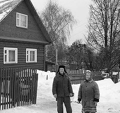 photo "Residents of Besedy village almost Moscow city circle"