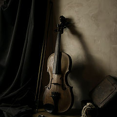 photo "The casket with artificial Pearls, and Violin"