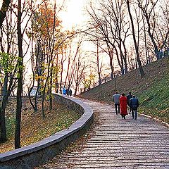 photo "Recollection of fall(Lady in red)."