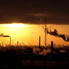 photo "industrial sunset for a jubileum"