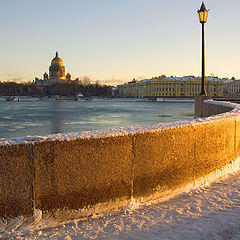 фото "про Исаакий, фонарь и зимнее солнце (2)"