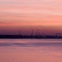 photo "Antwerp Harbour at sunset"