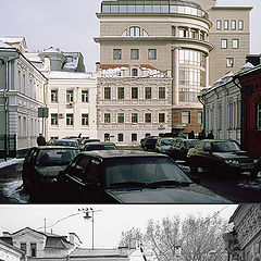 photo "Moscow formerly and today. 1st Golutvinskiy side-street"