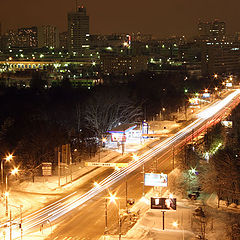 фото "Огненная река ночной Москвы"