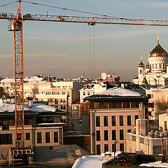 photo "The crane above the historical center"