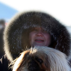 фото "Дама с собачкой в морозный день"