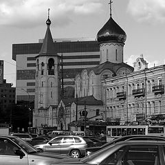 photo "Architectural chaos  Moskow  in "rush hour". Cry from the heart"