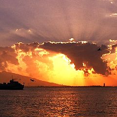 photo "Sundawn in izmir bay"