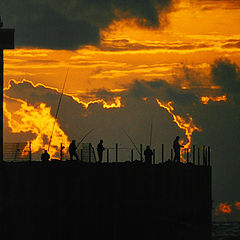 фото "Fishermen in Sunset"