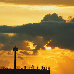 фото "Fishermen in sunset 2"