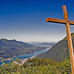 photo "The Cross On The Mountain Peak"