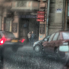 photo "Rain. Girls. Road."