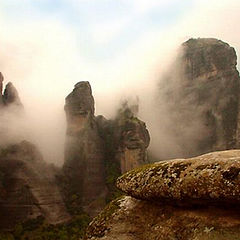 photo "Clouded rocks of Meteora"