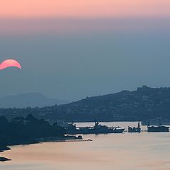 photo "Harbour of Souda at sunset. Crete."