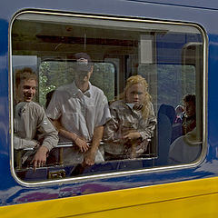 фото "Reflections of railroad car"
