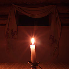 photo "Candle in Russian house"