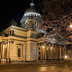 фото "Исакиевский собор ночью"