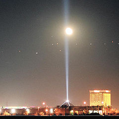 photo "This is a Las Vegas. The Moon catching on a "laser lights""