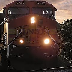 photo "BNSF Locomotive at Sundown"