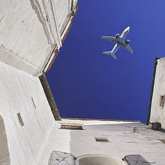 photo "Flight above white city"