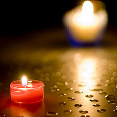 фото "Candles and water drops"