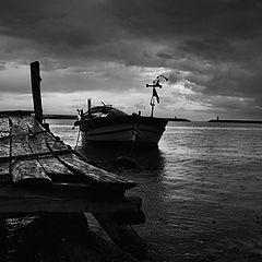 photo "rain and the wharf"