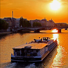 photo "Sunset on the river Seine"