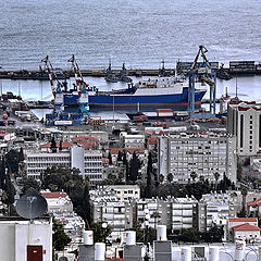 photo "City landscape with a ship"