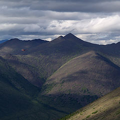 photo "The story about the small helicopter and great mountains"