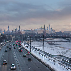 photo "Morning represents soft colors, the ancient walls of the Kremlin"