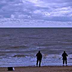 фото "Fishing couple in the rain"