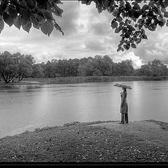 photo "Autumn landscape with the girl"