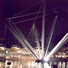 фото "the night in the port of Genoa, Italy"