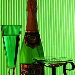 photo "Still life with champagne and a candle"