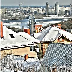 фото "Вид на мост Патона зимой 2007 года"