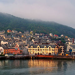 photo "Morning, mist rises in the mountains"