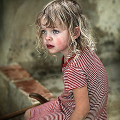 фото "Portrait with red and white dress"