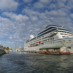 photo "St. Petersburg. A ship from the quay"