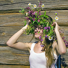 photo "Girl with a wreath"