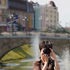 photo "Encounter on the bridge"