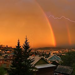 photo "Inter lightning flashes Rainbow shines ..."