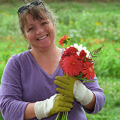 photo "Woman Selling Flowers"