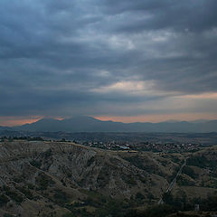 photo "There behind mountains..."